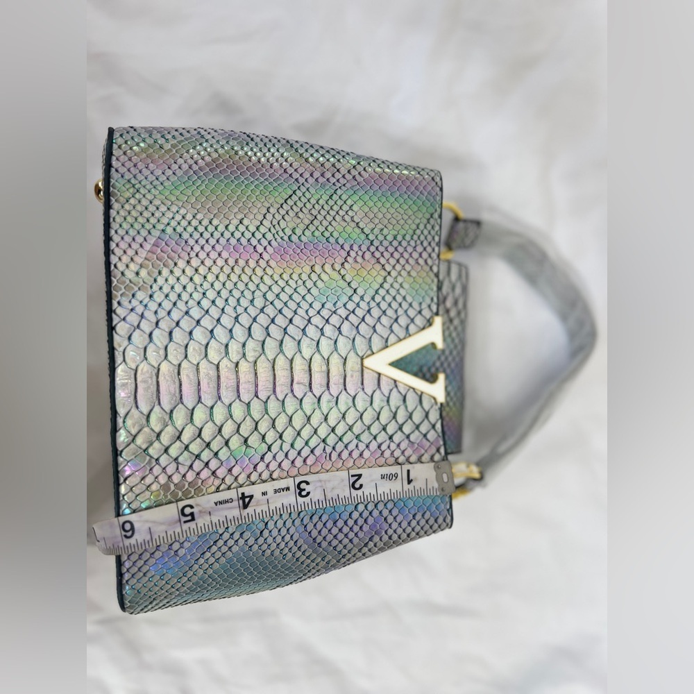 Silver Iridescent Satchel - Picture 8 of 11